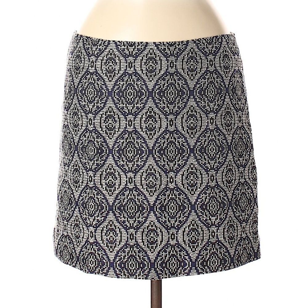 Dahlya Patterned Skirt  Blue/White/Black NWT